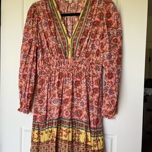 Floral Bohemian Dress with V-Neck